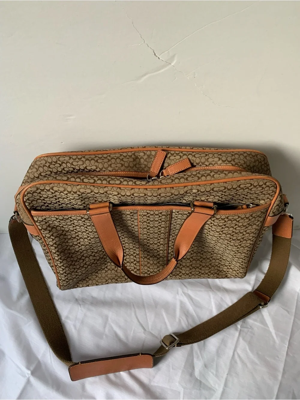 Vintage Coach Signature Hudson Commuter Briefcase/Laptop Bag